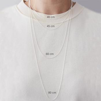 Anker kæde - Smuk kæde til Arne Jacobsen vedhæng i sølv, 45 cm 